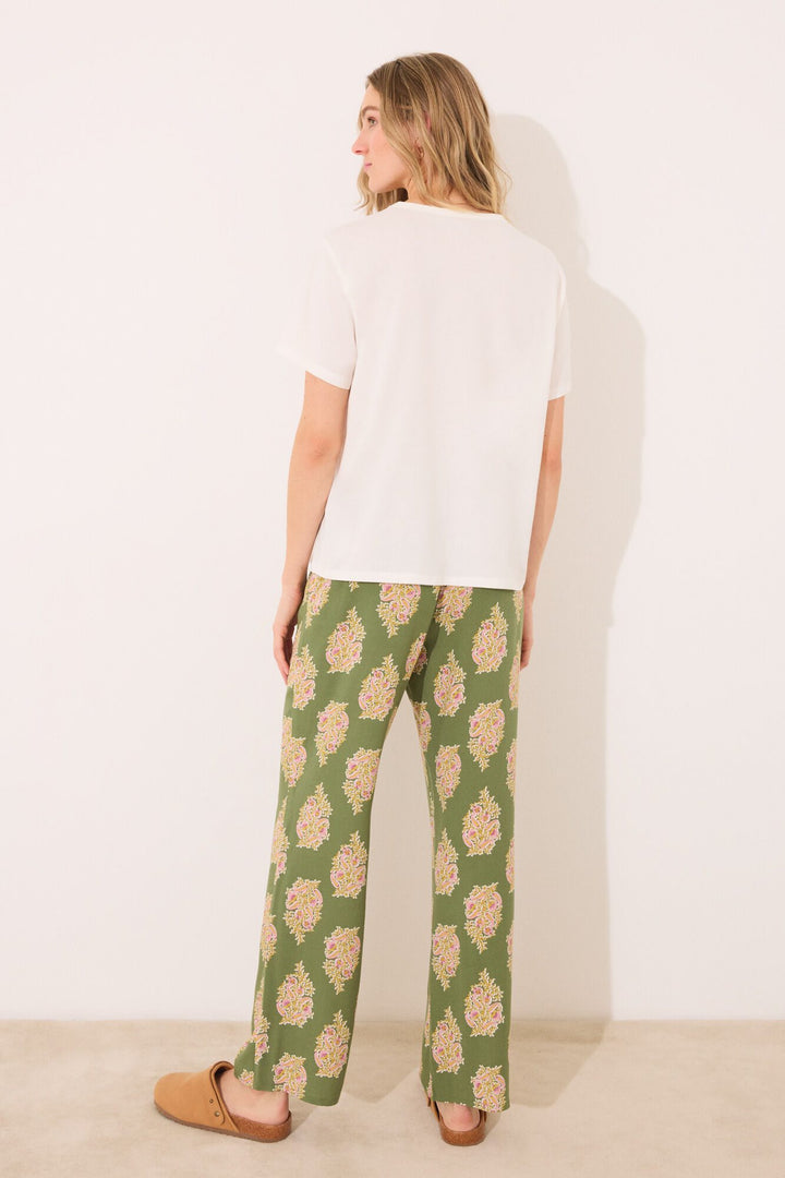 Long Pant - Green Print