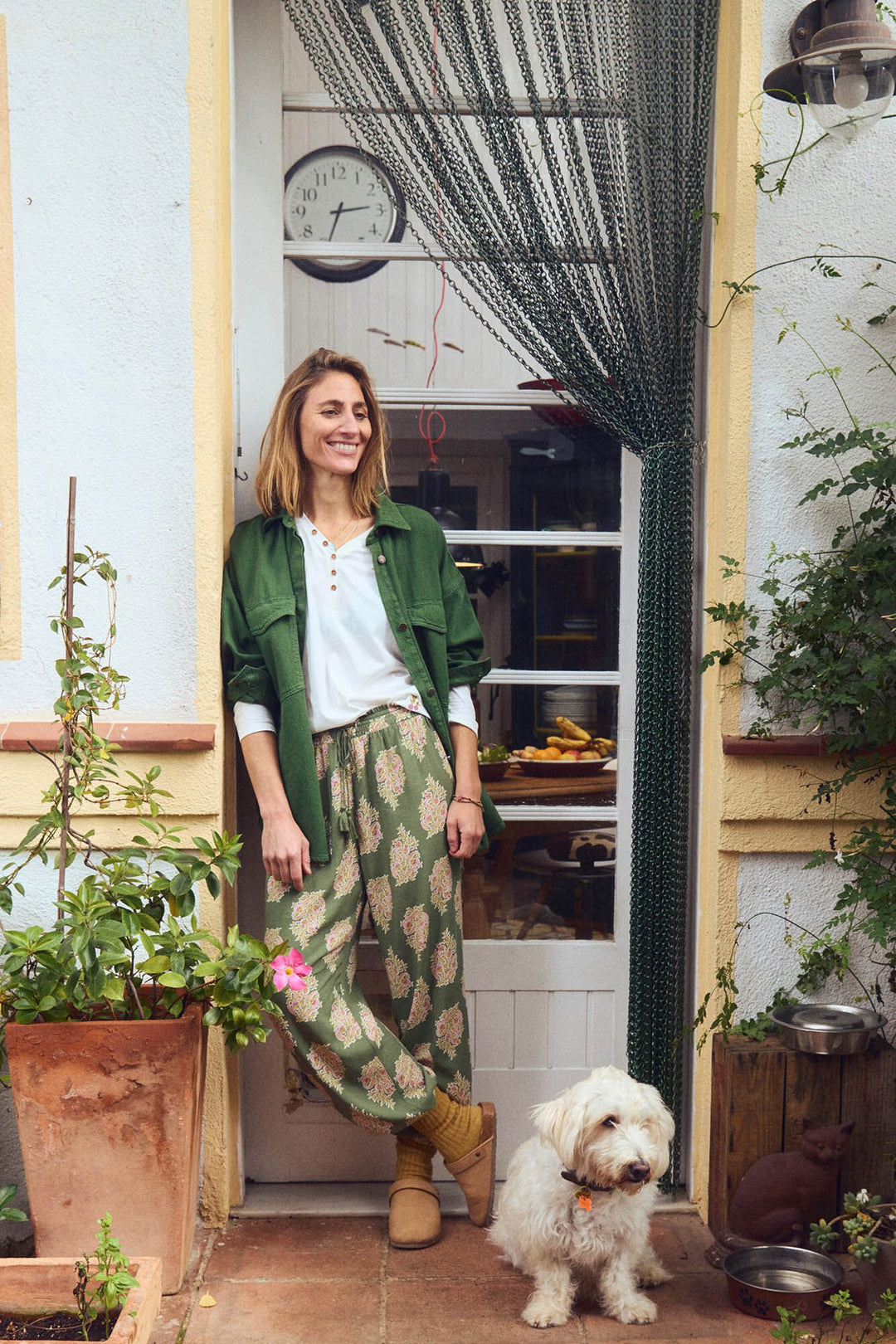 Long Pant - Green Print