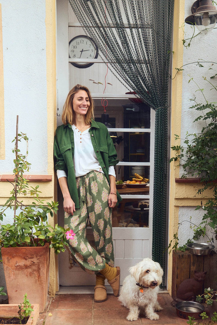 Long Pant - Green Print