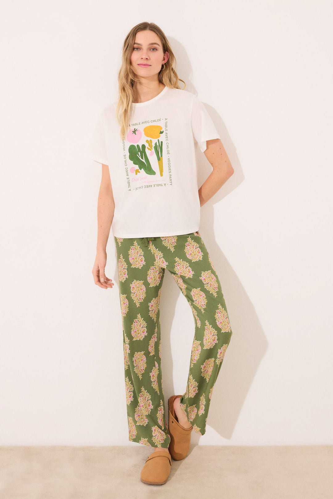 Long Pant - Green Print
