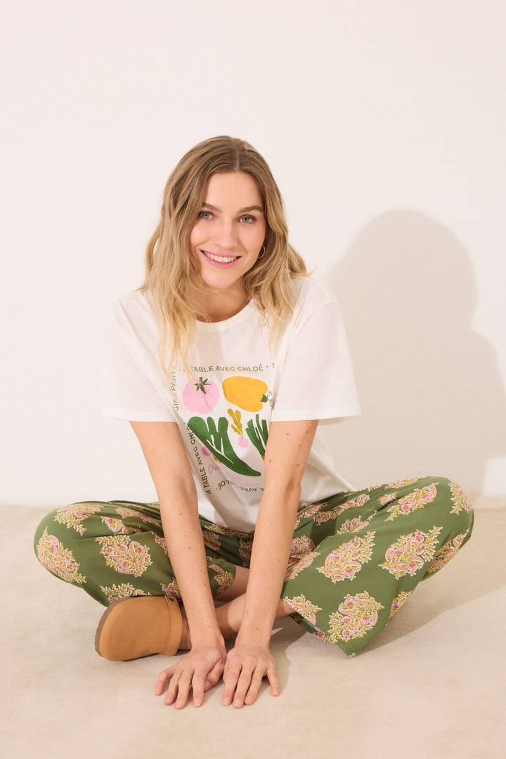 Long Pant - Green Print