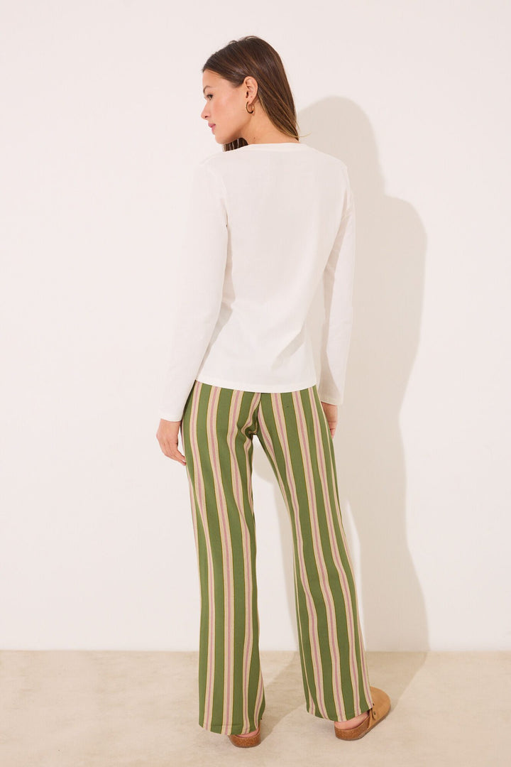 Long Pant - Green Print