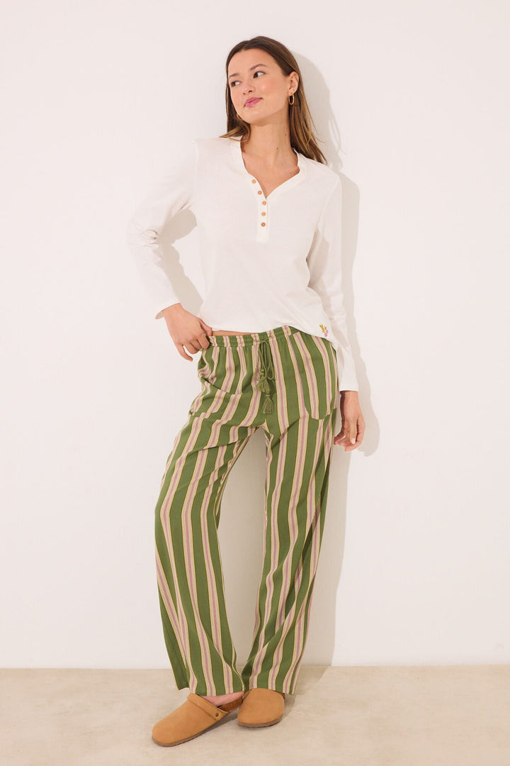 Long Pant - Green Print