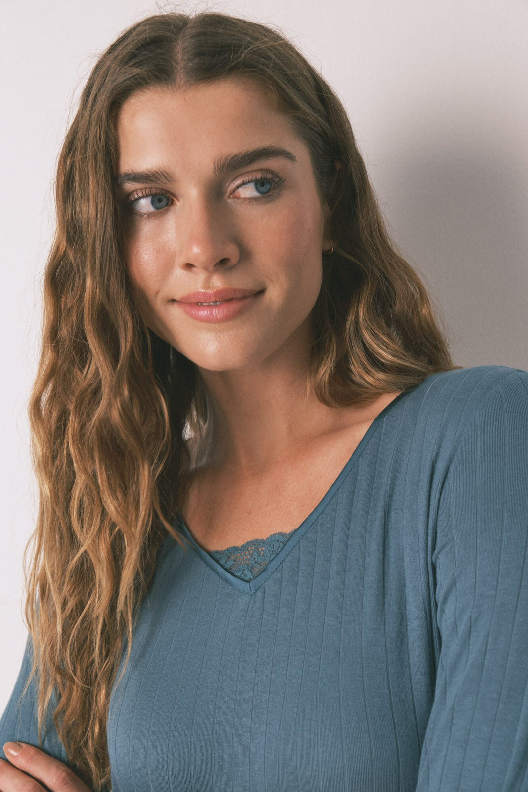 SHORT SLEEVES MEDIUM NIGHTDRESS - Green