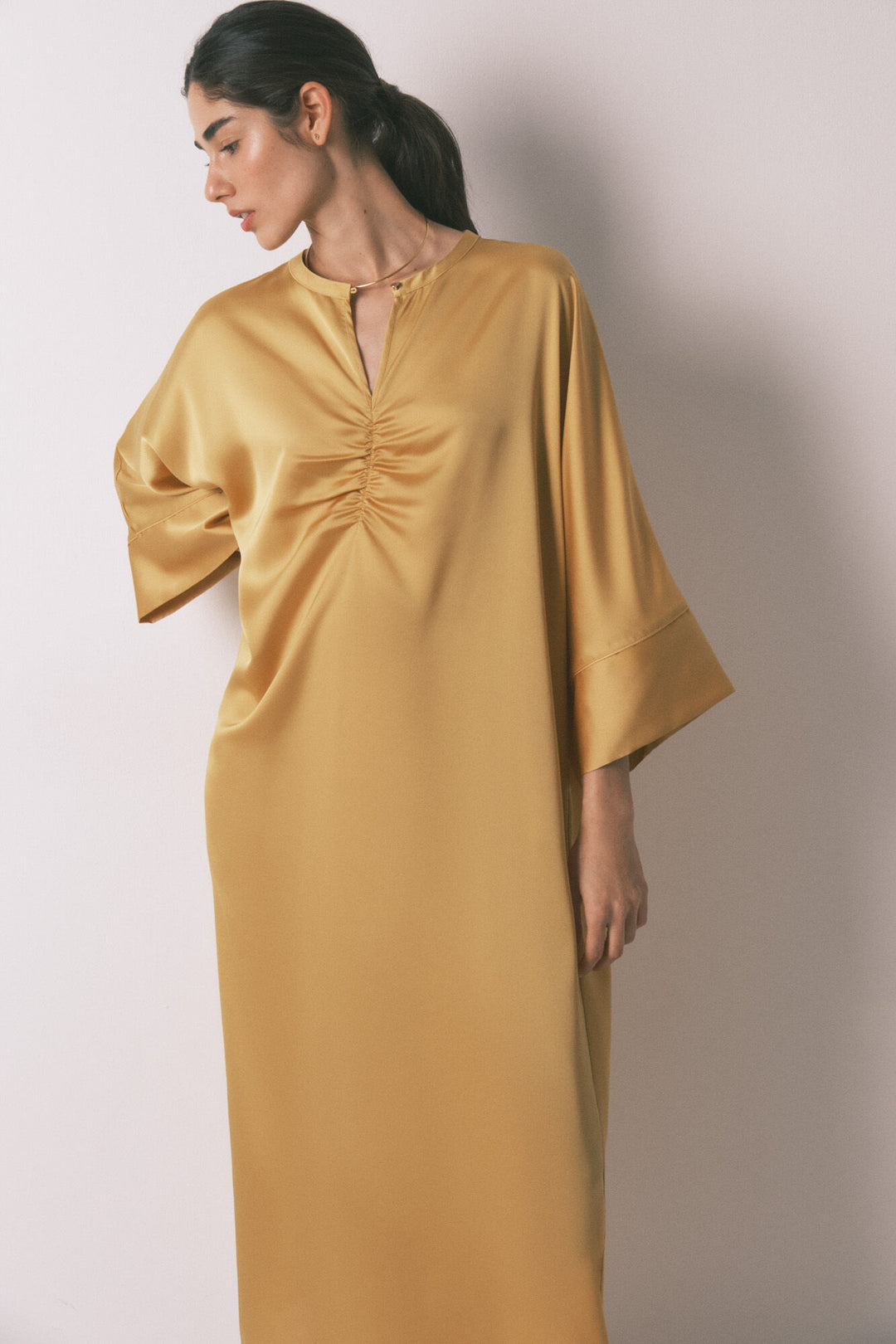 DRESS - Gold Mustard