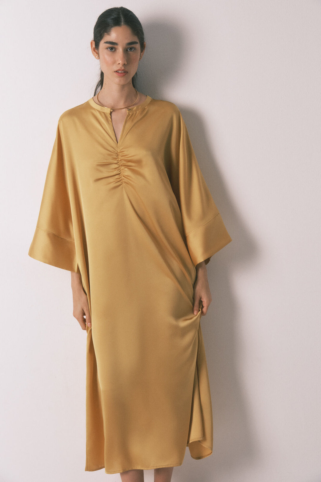 DRESS - Gold Mustard