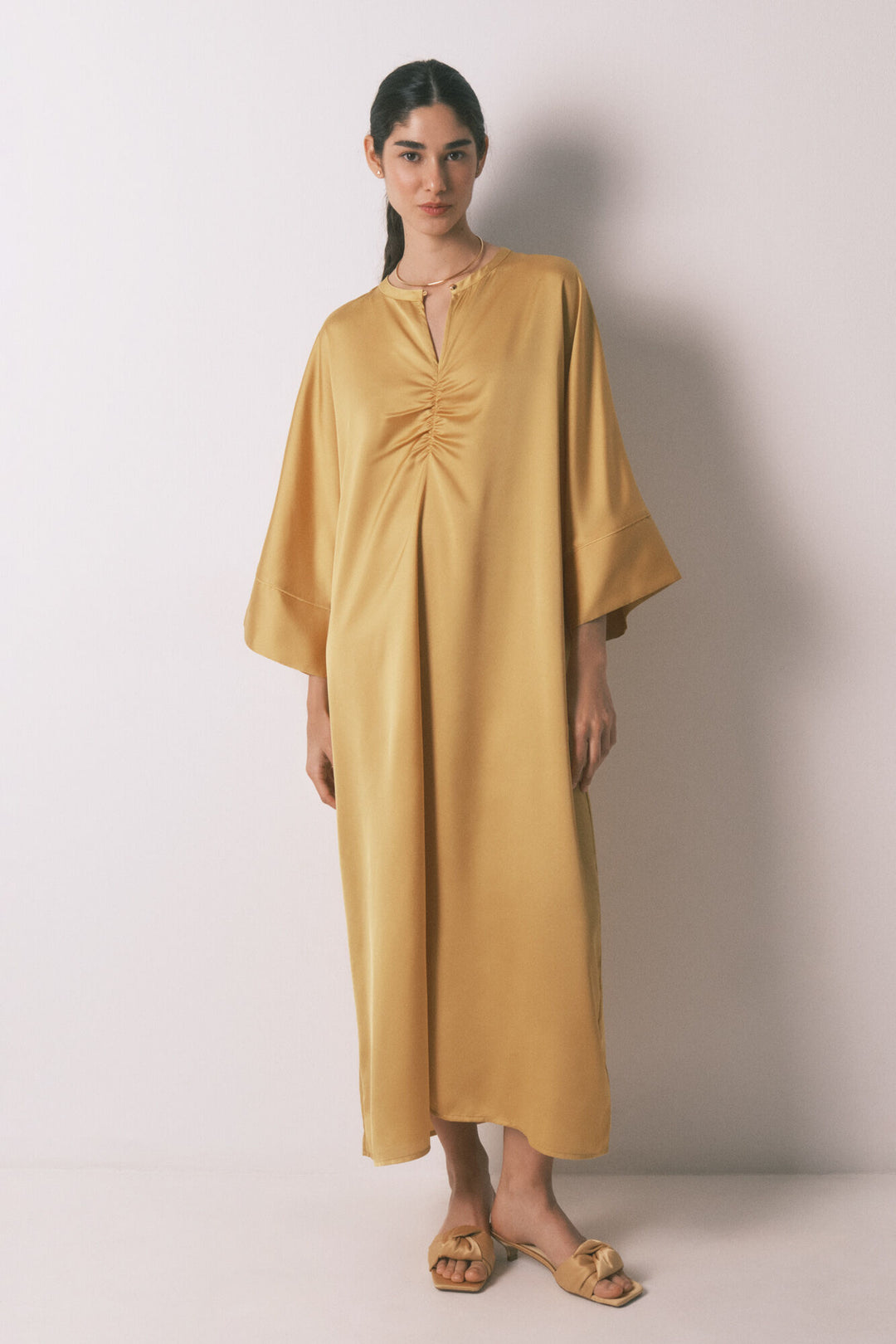 DRESS - Gold Mustard