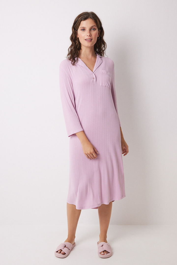 Pink soft touch midi nightgown - Pink