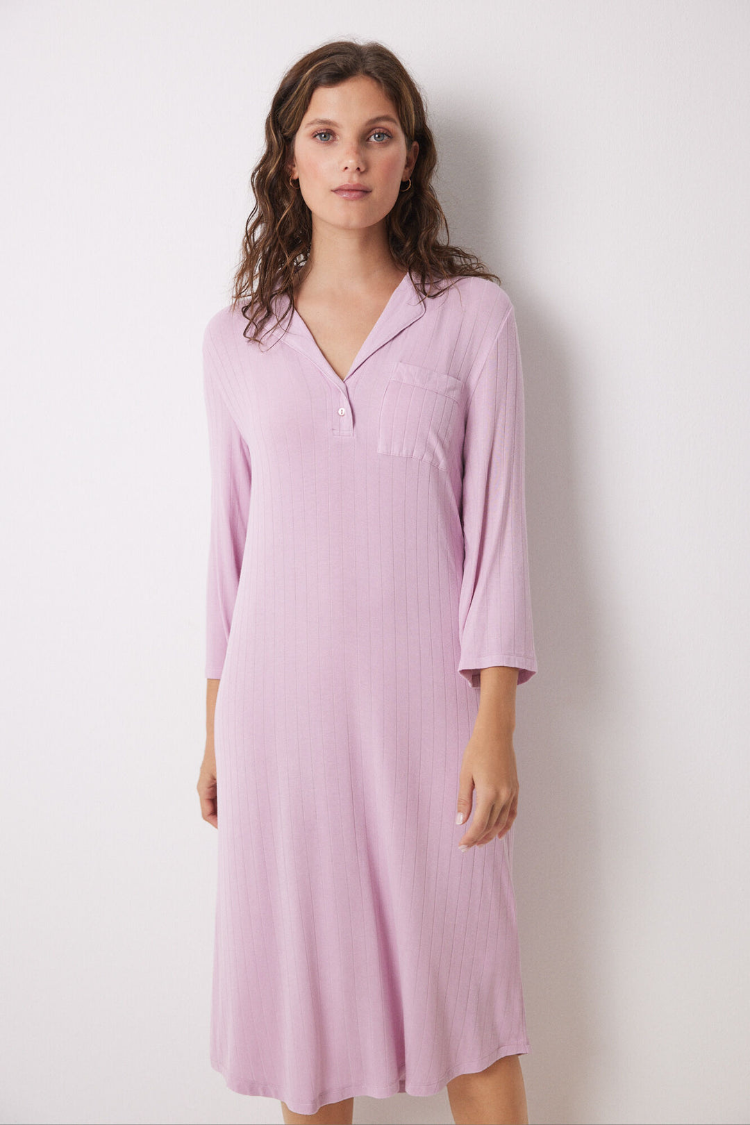 Pink soft touch midi nightgown - Pink