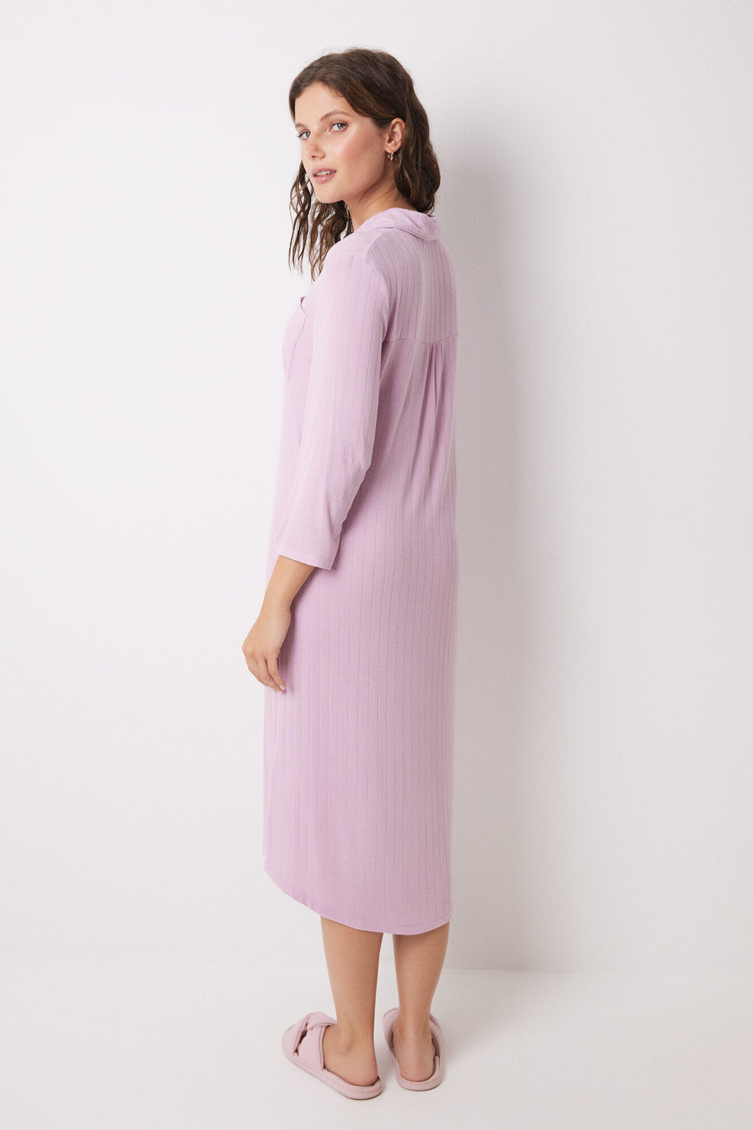 Pink soft touch midi nightgown - Pink