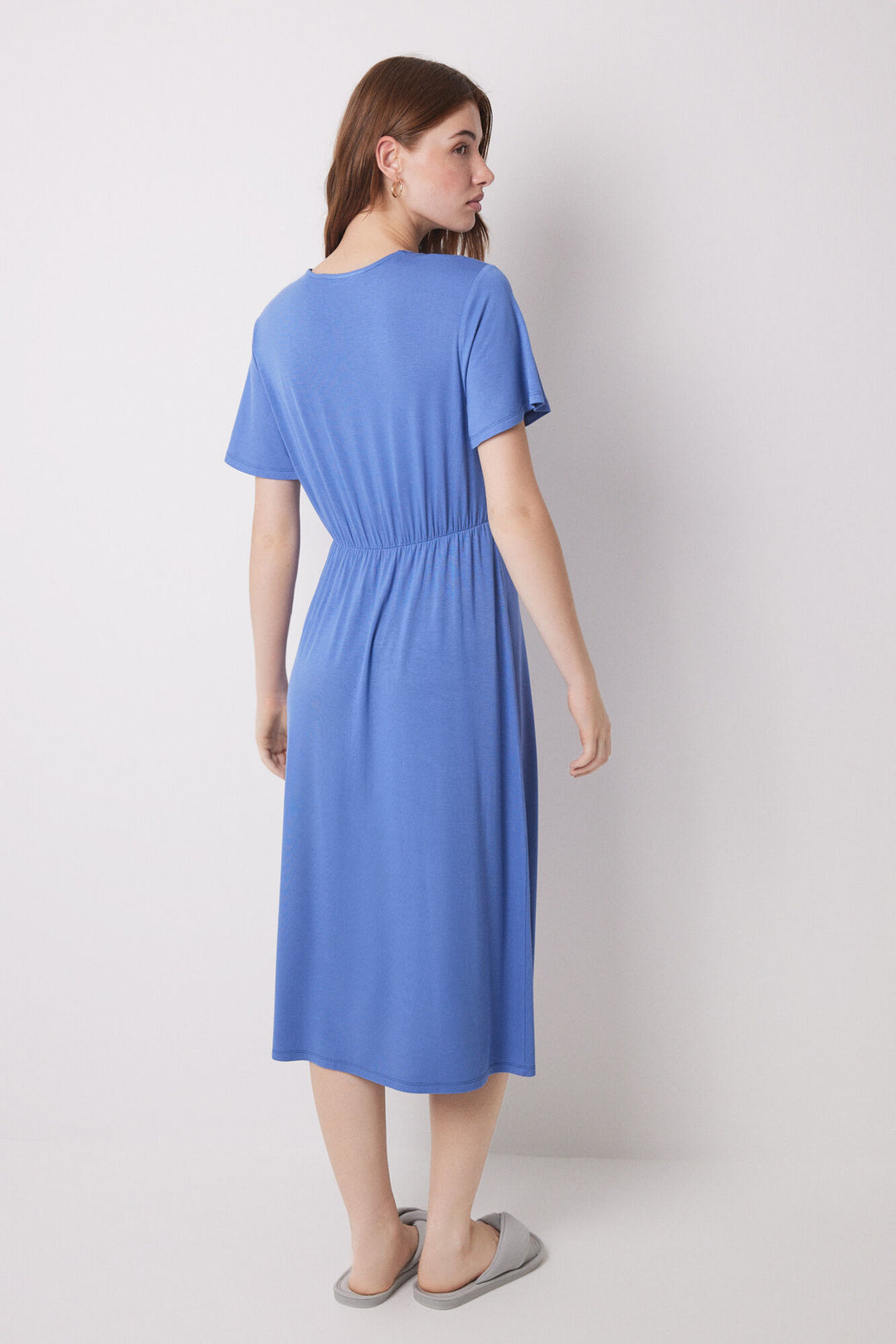 Blue soft touch midi dress - Light Blue