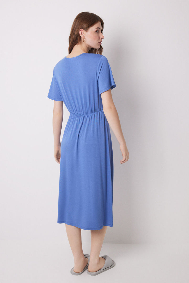 Blue soft touch midi dress - Light Blue