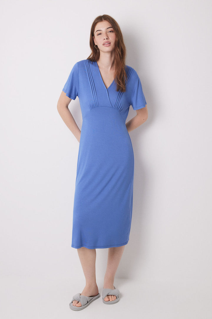 Blue soft touch midi dress - Light Blue