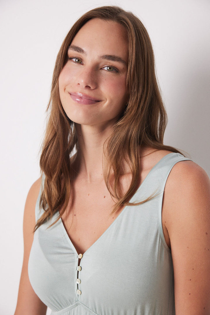 Green soft touch short nightgown - Green