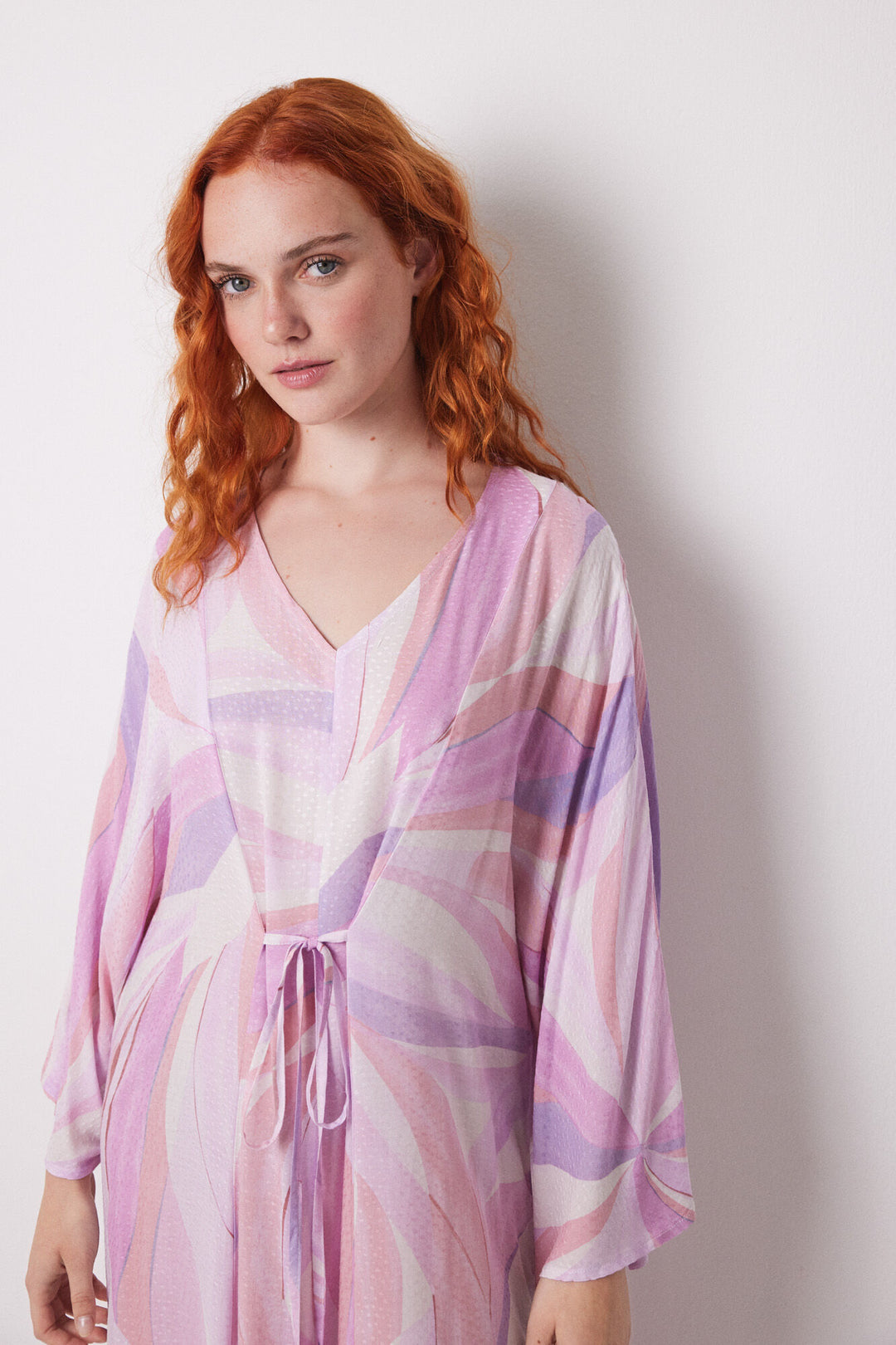 Long Sleeves Long Dress - Purple Lilac