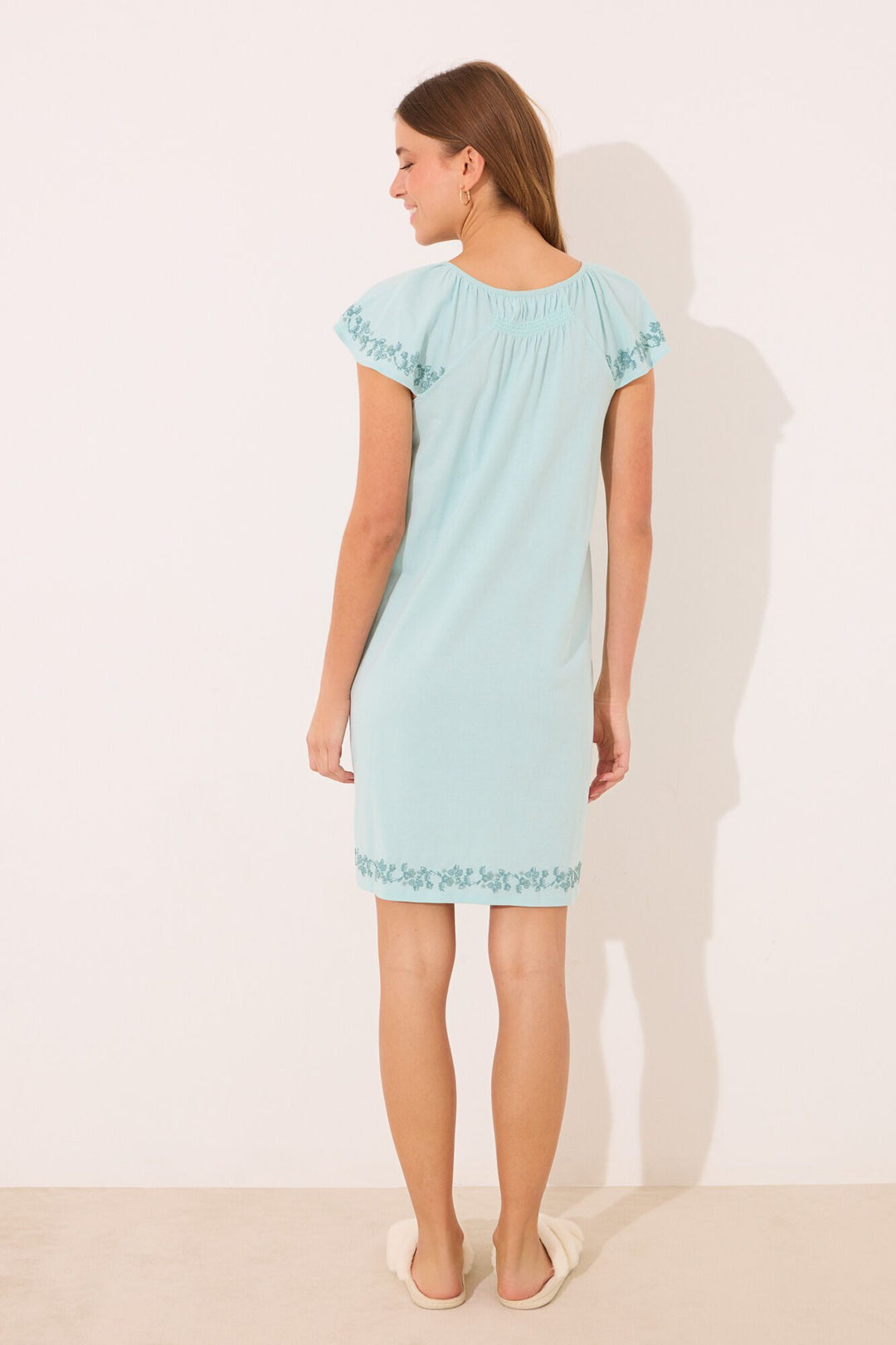 Straps Short Nightdress - Green