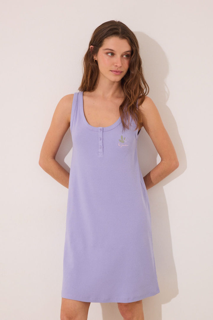 Straps Short Nightdress - Multicolor
