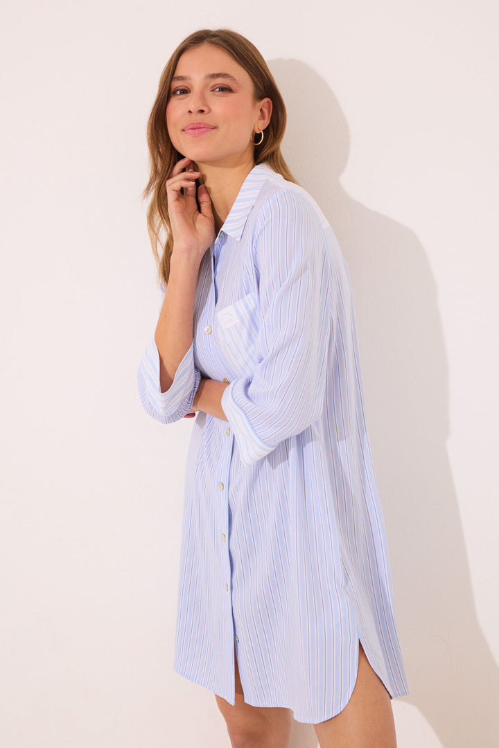 Long Sleeves Camisoles - Medium Blue