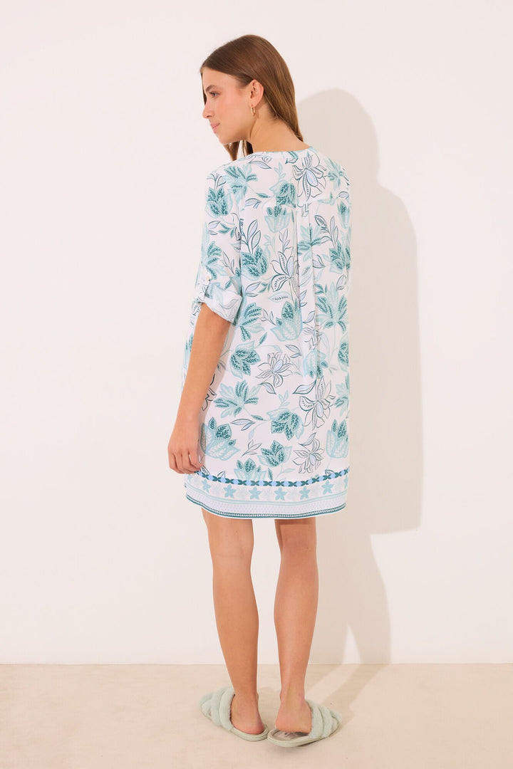Long Sleeves Camisoles - White Print