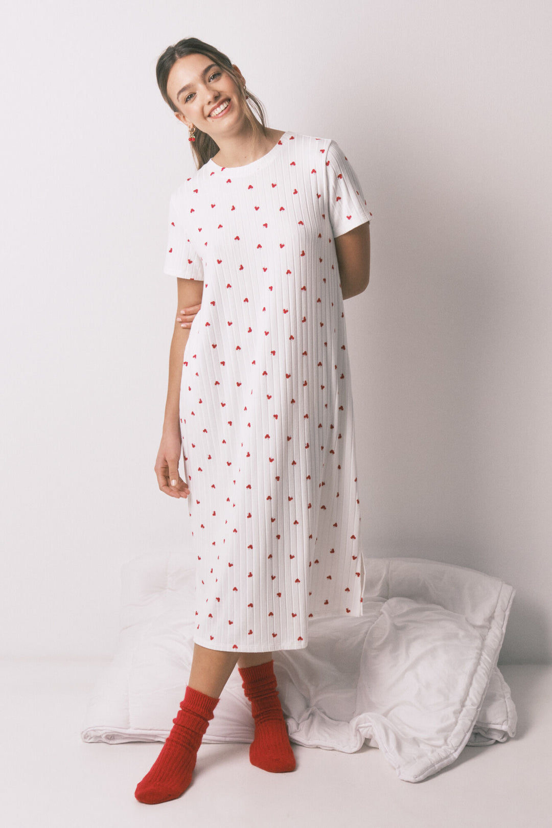 NIGHTDRESS - White Print