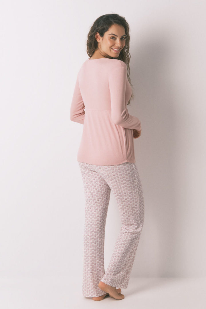 LONG SLEEVES LONG PANT PYJAMA - Pink
