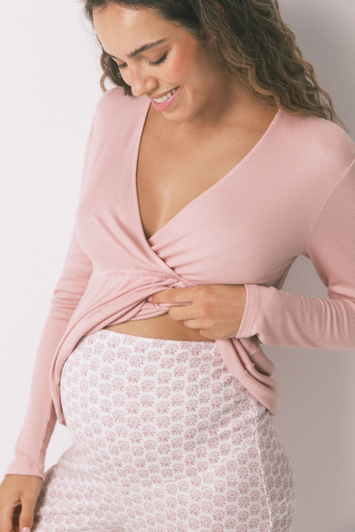 LONG SLEEVES LONG PANT PYJAMA - Pink