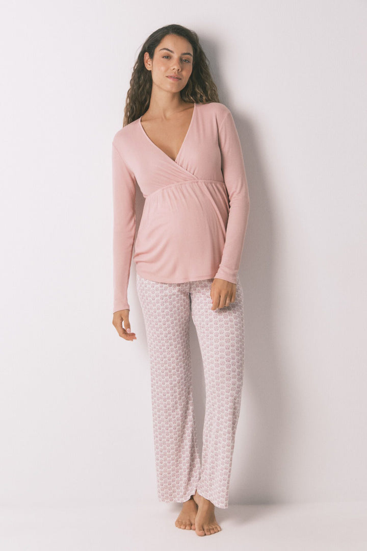 LONG SLEEVES LONG PANT PYJAMA - Pink