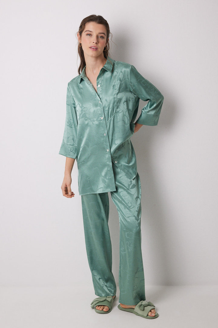 Long Sleeves Masculine Pyjama - Green