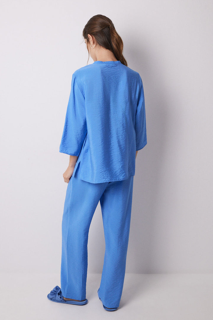 Long Sleeves Masculine Pyjama - Blue Print