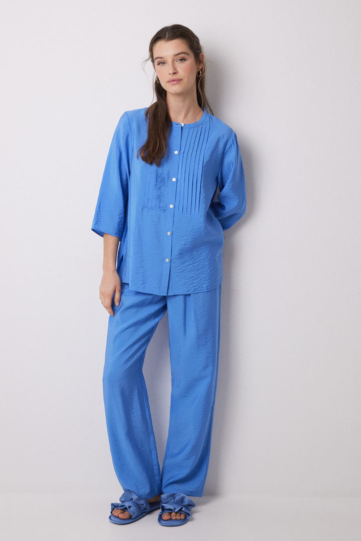Long Sleeves Masculine Pyjama - Blue Print