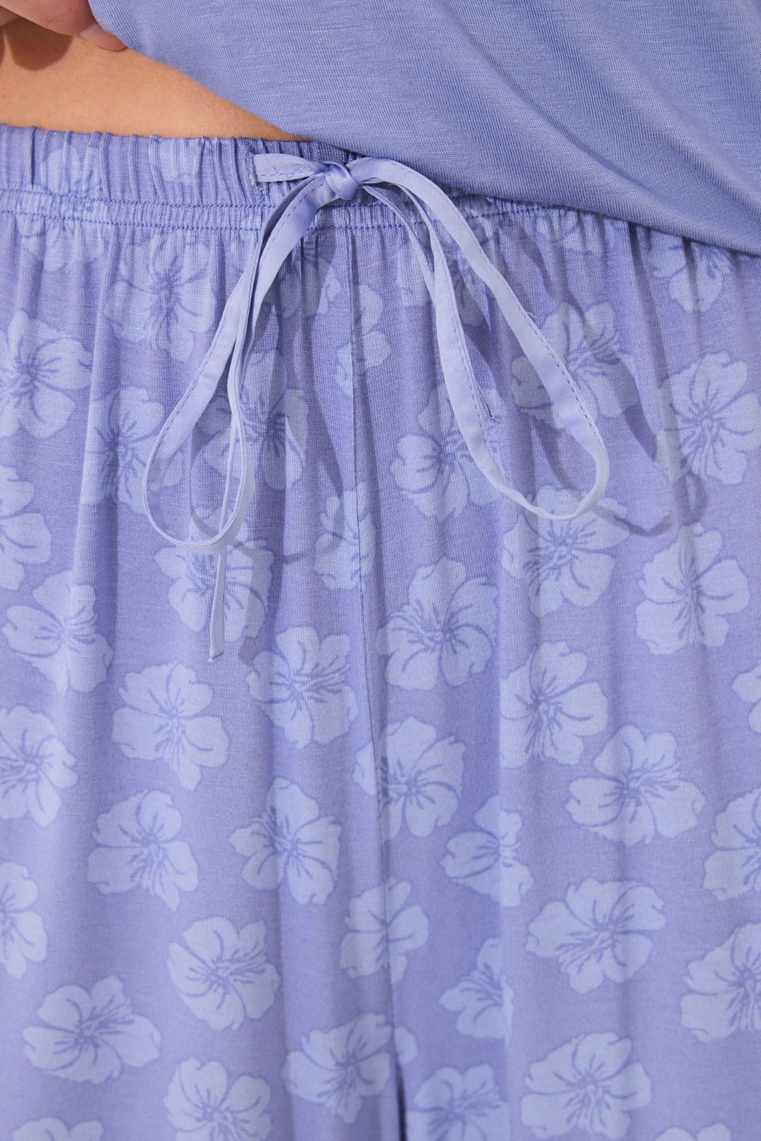 SHORT SLEEVES CAPRI PANT PYJAMA - Light Blue
