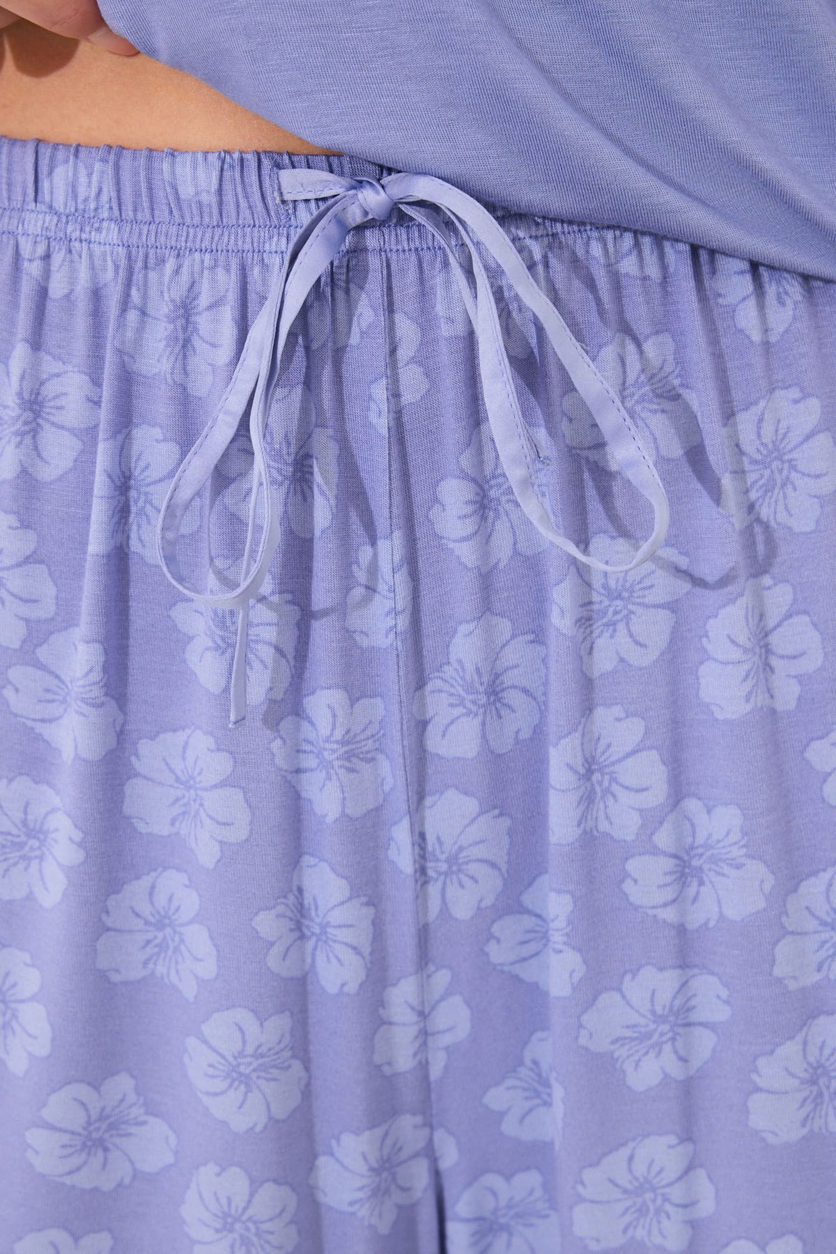 SHORT SLEEVES CAPRI PANT PYJAMA - Light Blue