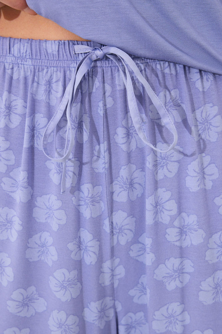 SHORT SLEEVES CAPRI PANT PYJAMA - Light Blue