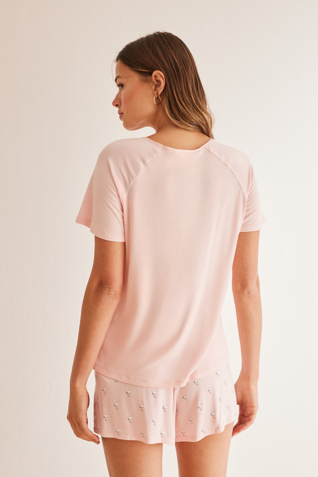 Super soft pink Snoopy short pyjamas - Pink