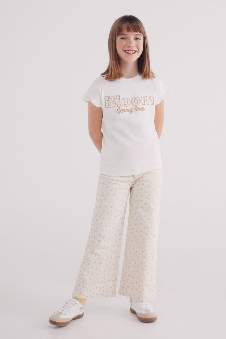 Spring Field Trousers - White Print