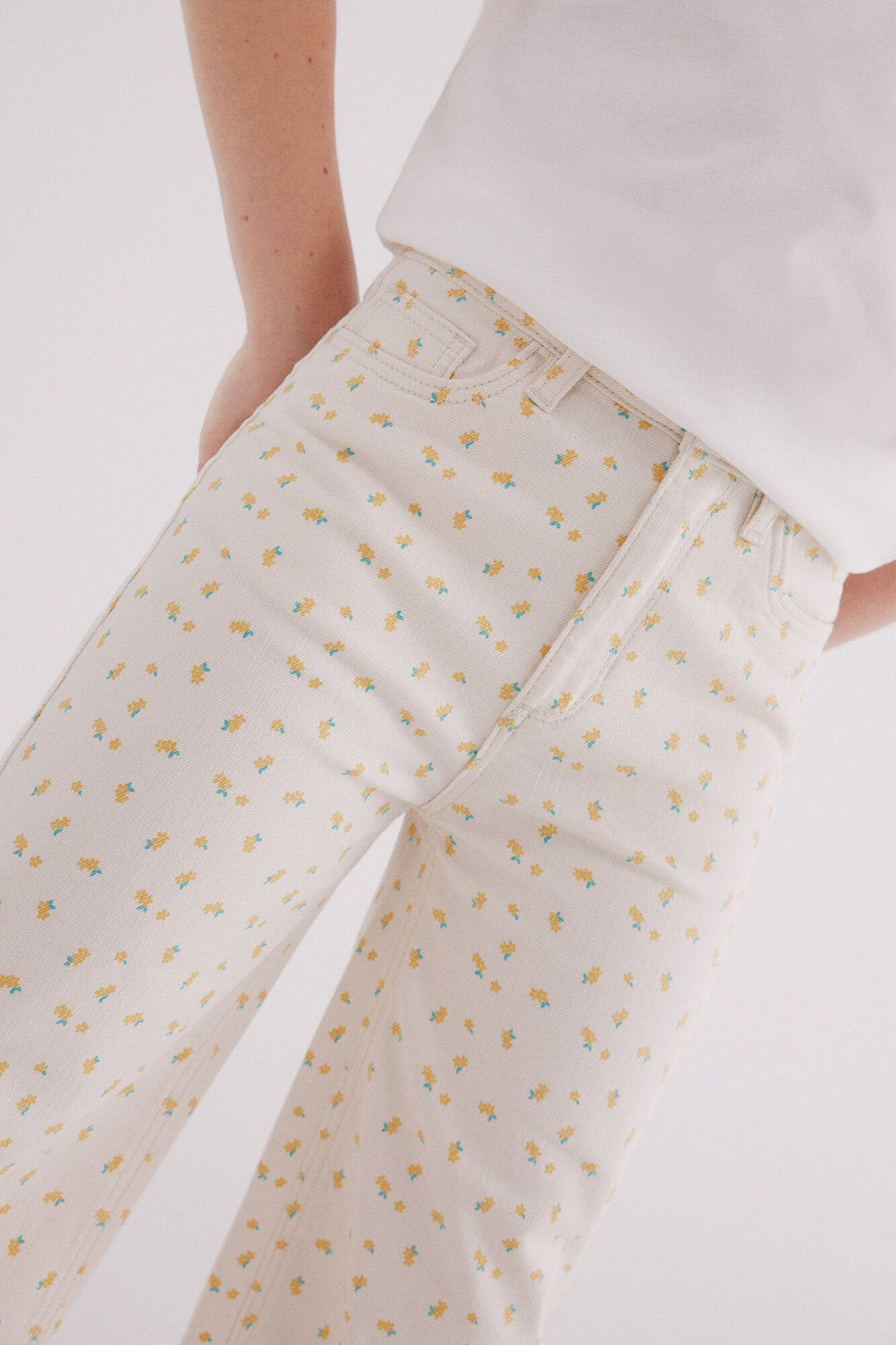 Spring Field Trousers - White Print