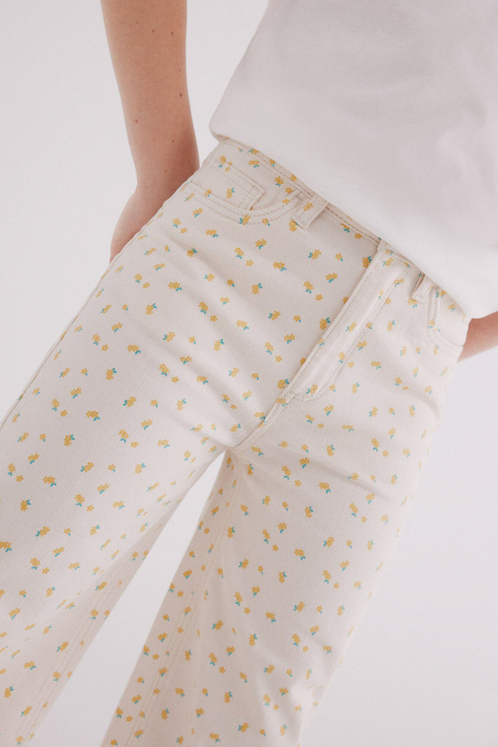 Spring Field Trousers - White Print