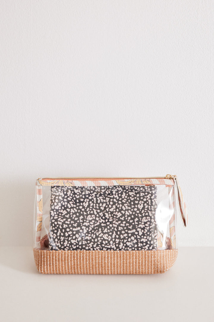 Stitch raffia vanity cases 3 - Multicolor