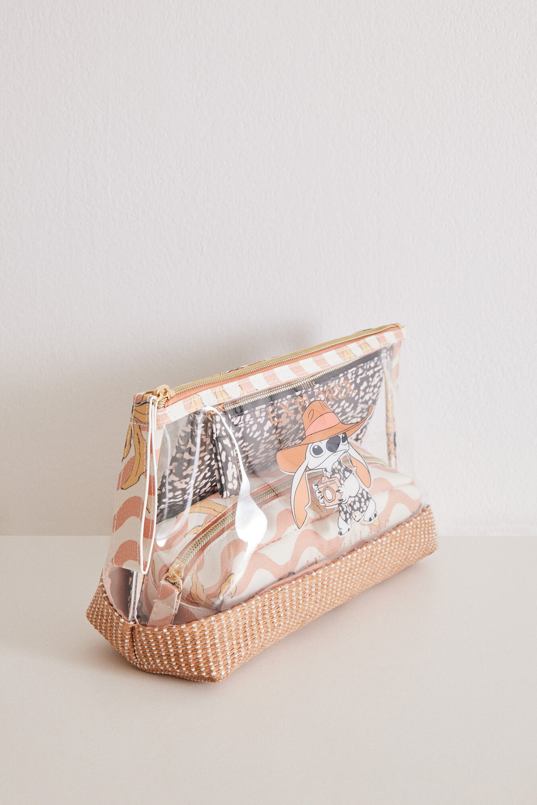 Stitch raffia vanity cases 3 - Multicolor