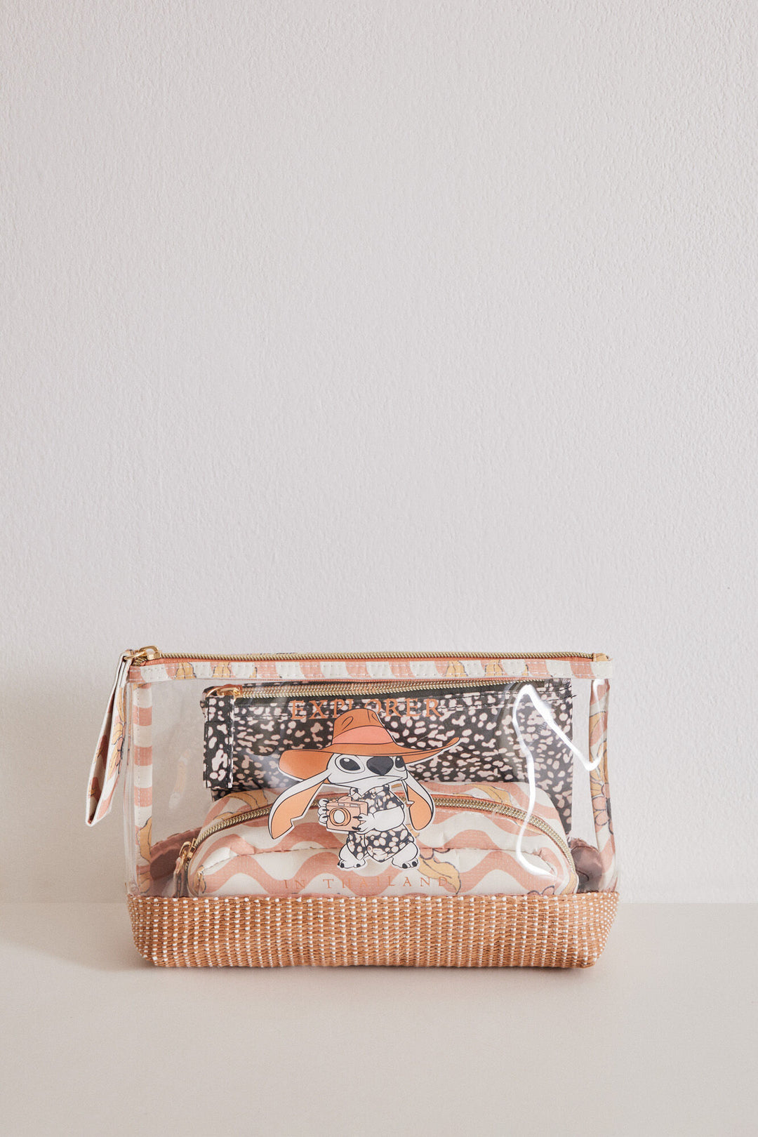 Stitch raffia vanity cases 3 - Multicolor