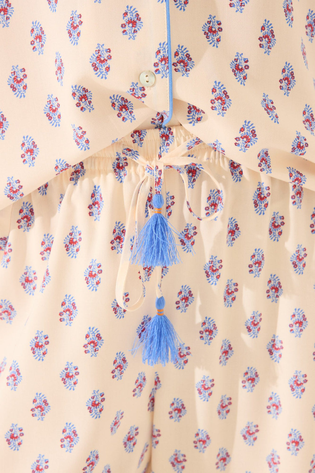 SHORT SLEEVES MASCULINE PYJAMA - White Print