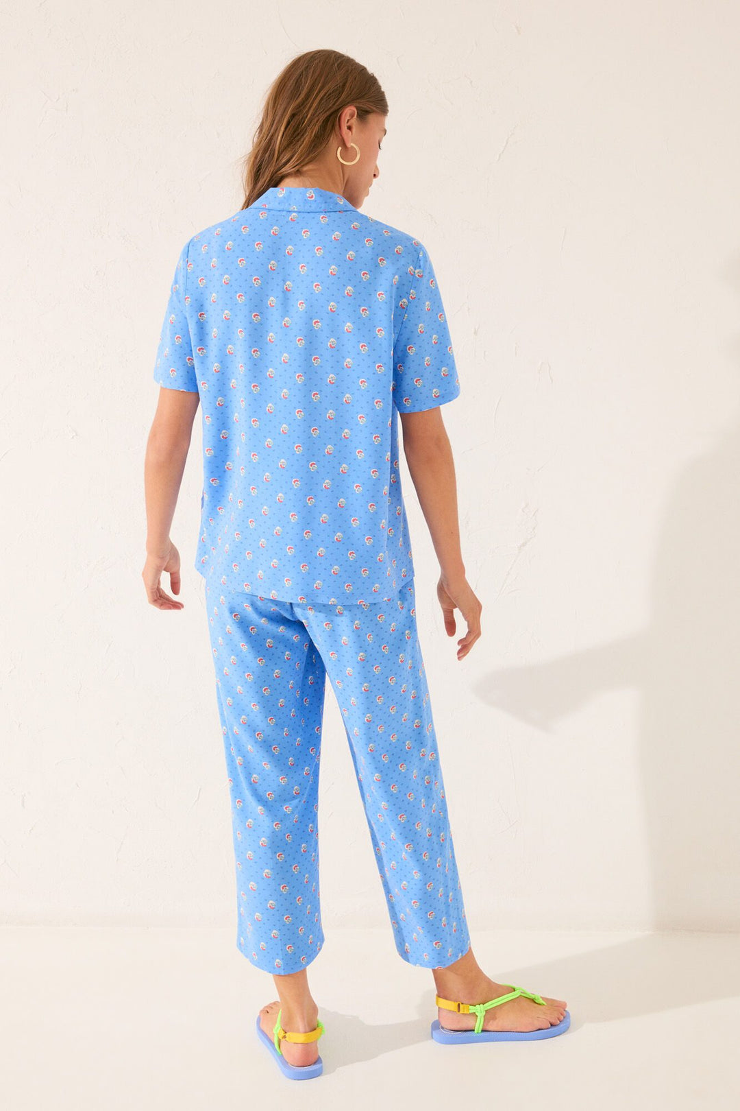 SHORT SLEEVES MASCULINE PYJAMA - Blue Print
