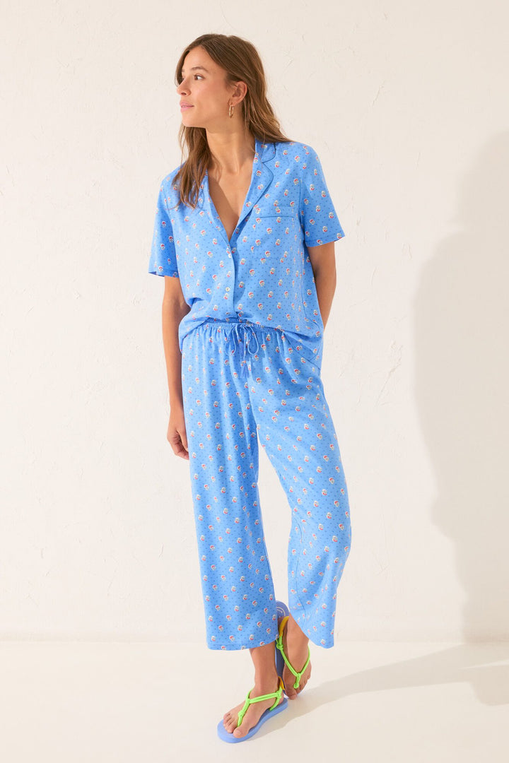 SHORT SLEEVES MASCULINE PYJAMA - Blue Print