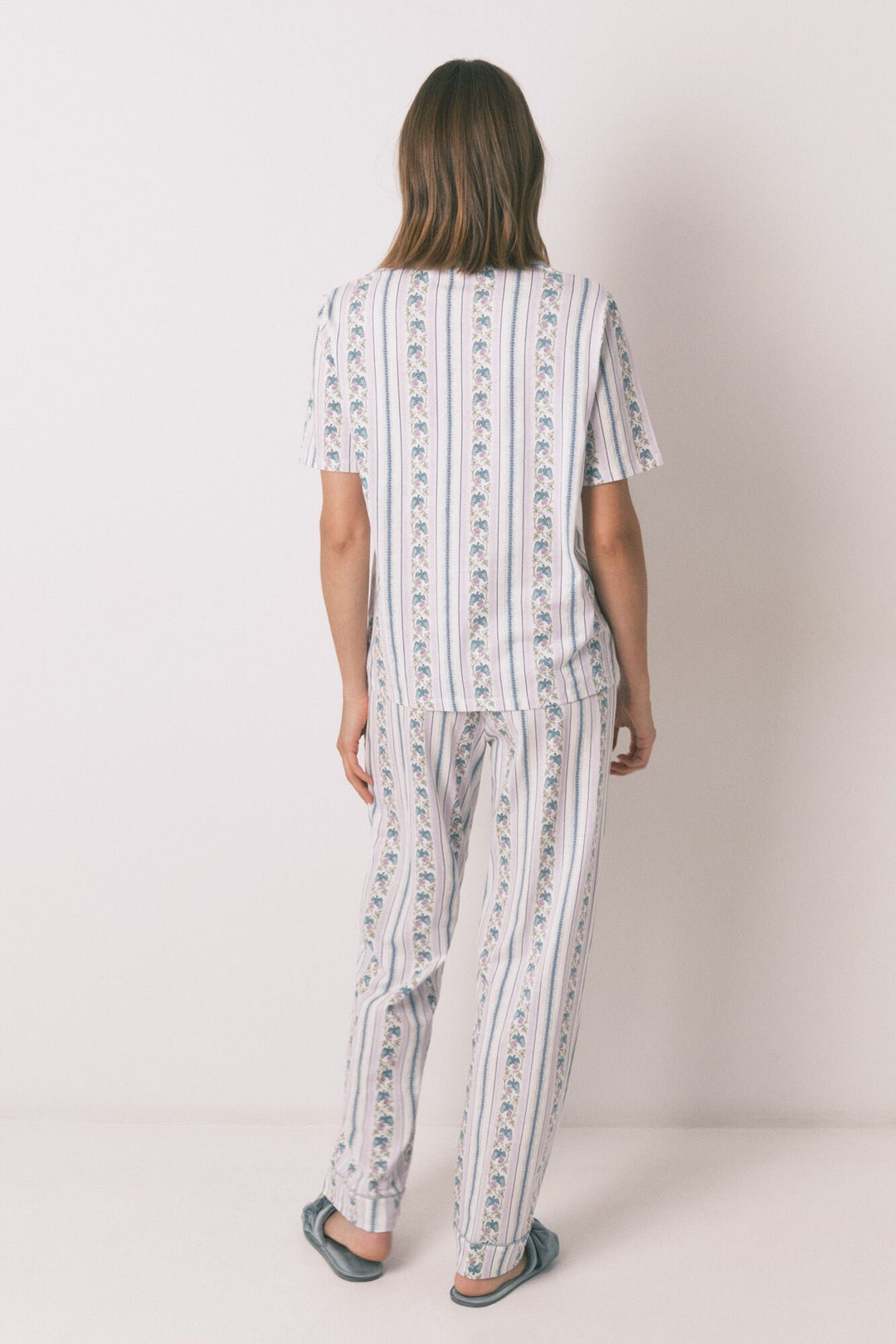 SHORT SLEEVES MASCULINE PYJAMA - Ivory