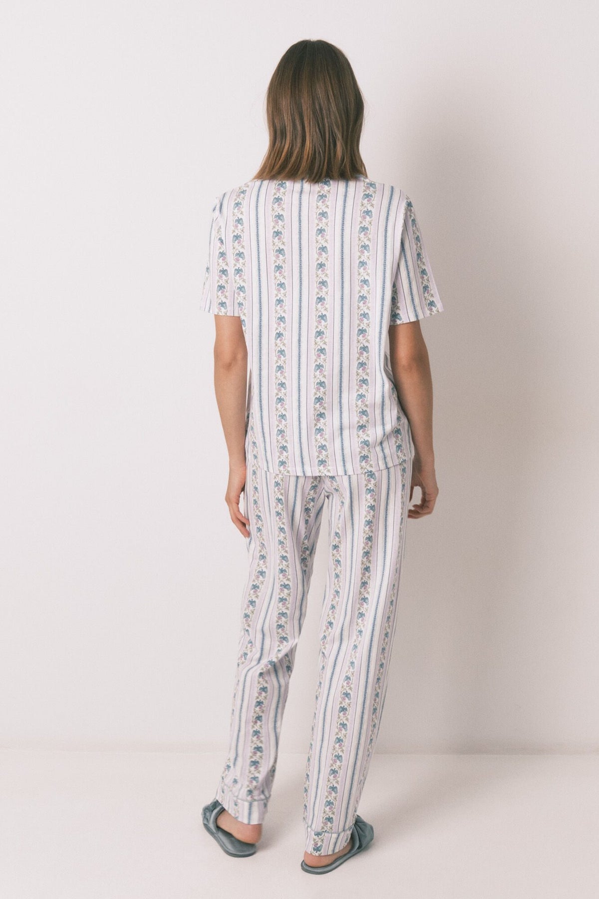 SHORT SLEEVES MASCULINE PYJAMA - Ivory