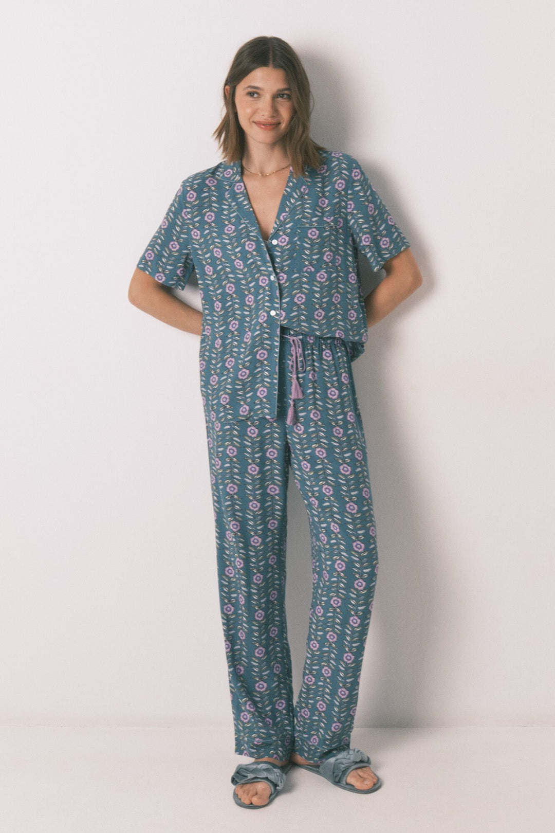 SHORT SLEEVES MASCULINE PYJAMA - Green
