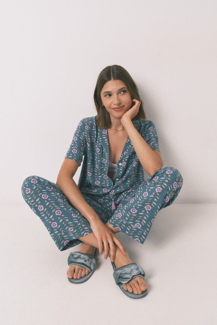 SHORT SLEEVES MASCULINE PYJAMA - Green