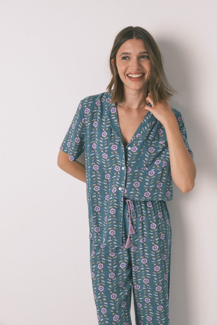 SHORT SLEEVES MASCULINE PYJAMA - Green