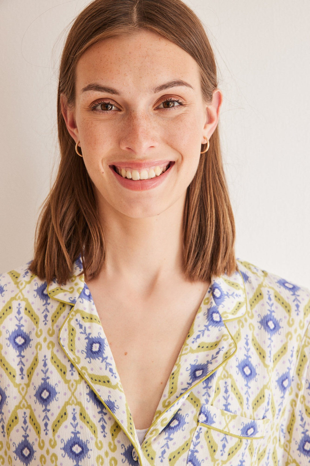 Geometric ikat classic pyjamas - Blue Print
