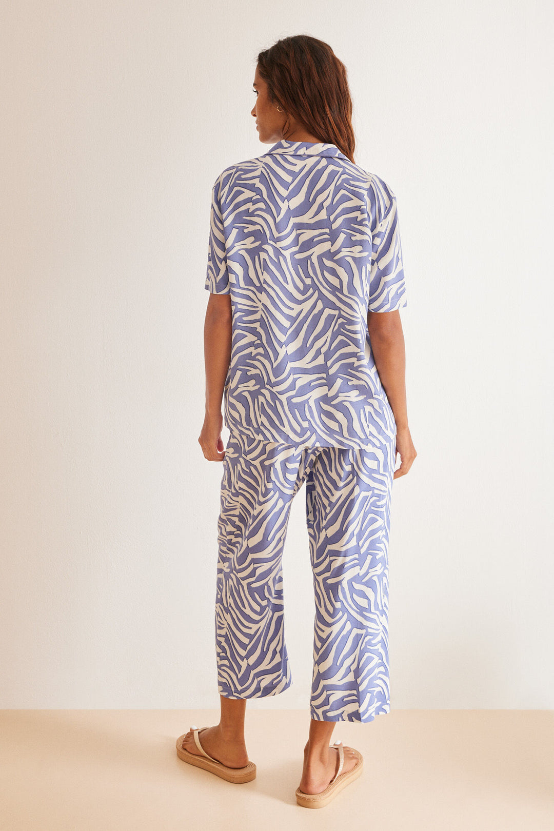 Classic blue capri zebra pyjamas - Blue Print